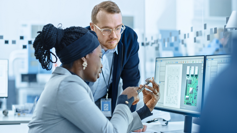 Engineers at computer engineers-at-computer